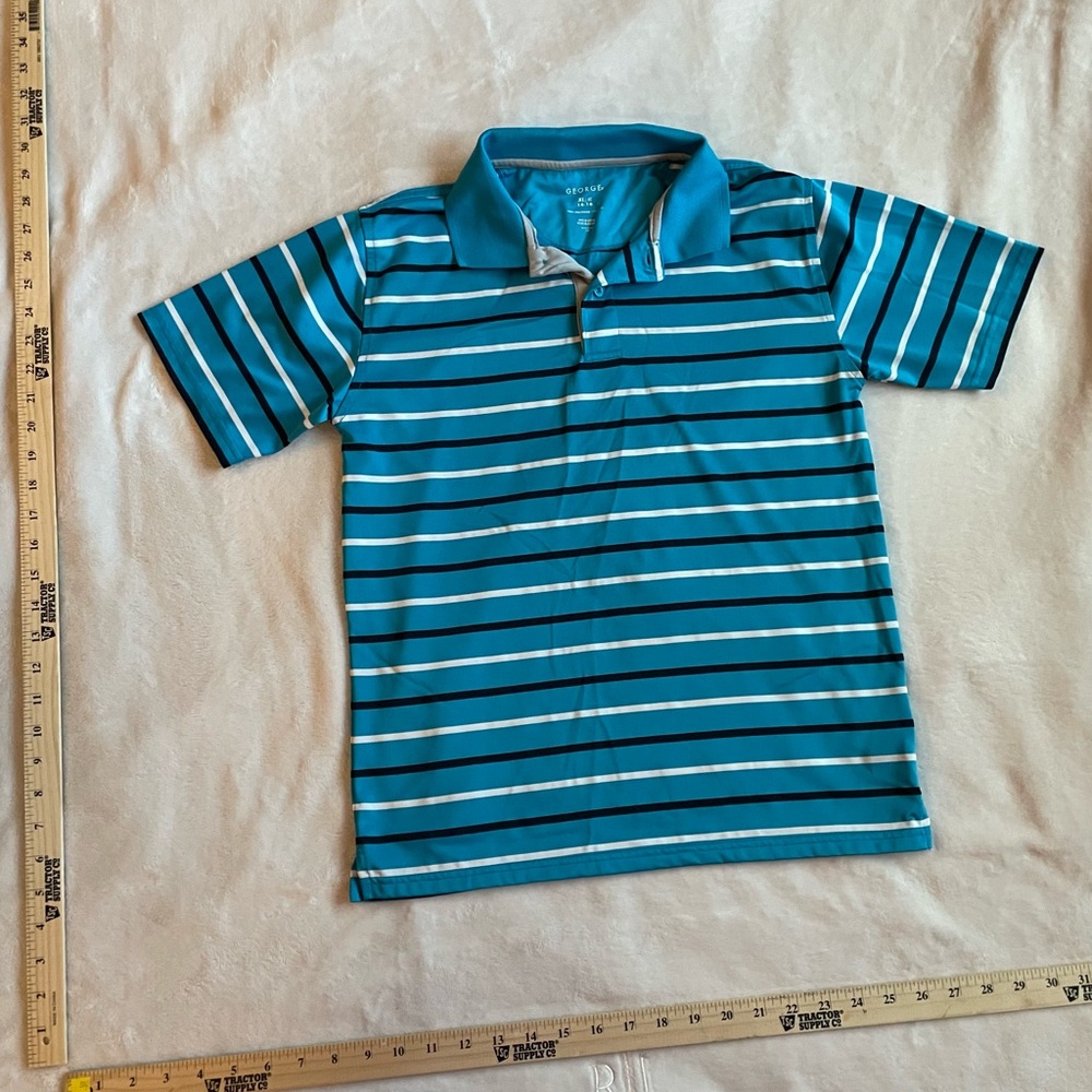 Kids Striped Blue Polo Shirt